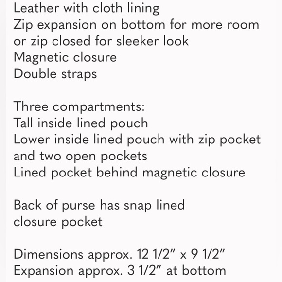 Vince Camuto Adina genuine leather Handbag, NWT in color Cashmere - Picture 11 of 11